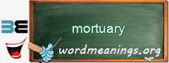 WordMeaning blackboard for mortuary